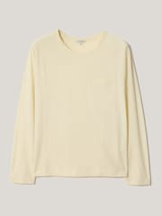 Jigsaw Yellow Long Sleeve Patch Pocket T-Shirt - Image 6 of 6