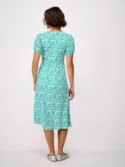 Crew Clothing Blue Kiki Button-Through Jersey Dress - Image 2 of 5