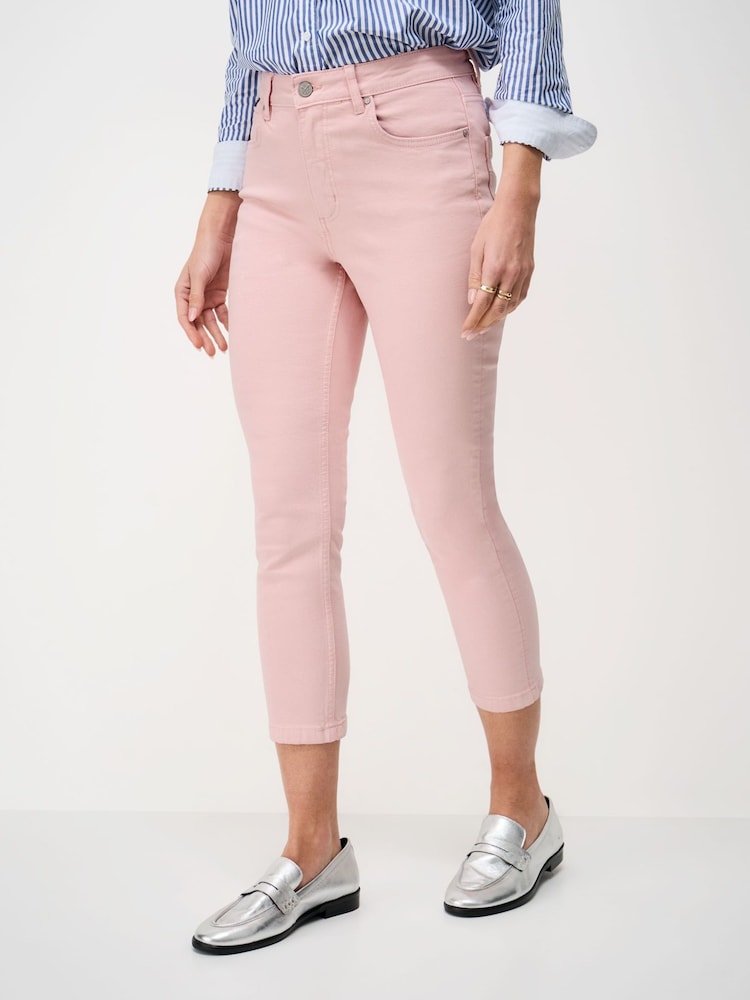 Crew Clothing Pink Cropped Jeans - Image 1 of 5 Crew Clothing Pink Cropped Jeans - Image 1 of 5