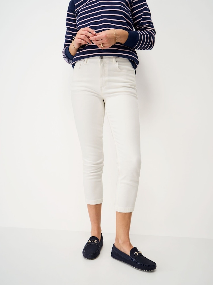 Crew Clothing White Cropped Jeans - Image 1 of 5 Crew Clothing White Cropped Jeans - Image 1 of 5