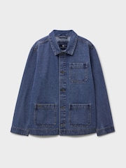 أزرق متوسط باهت ـ سترة خفيفة دنيم من Crew Clothing - Image 5 of 5