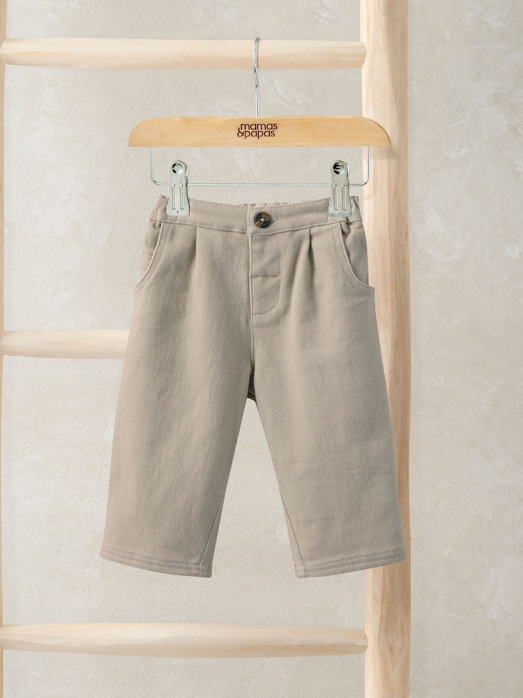 Mamas & Papas Brown Soft Smart Trousers - Image 1 of 2 Mamas & Papas Brown Soft Smart Trousers - Image 1 of 2