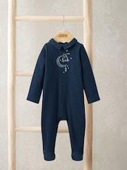 Mamas & Papas Blue My First Eid Collar Sleepsuit - Image 1 of 2