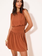Lipsy Orange Orange Jersey Mini Dress - Image 1 of 5
