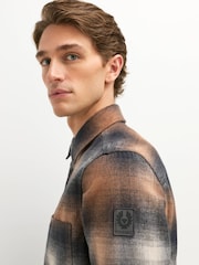 Belstaff Brown Outpost Brushed Cotton Flannel Shirt - Image 5 of 8