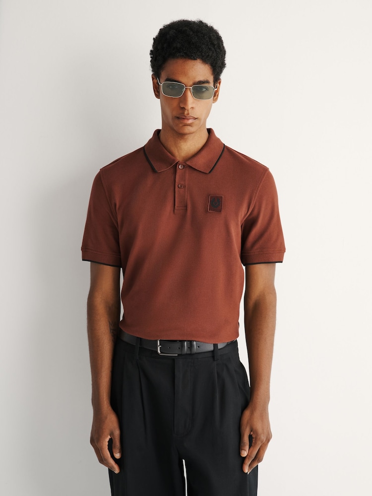 Belstaff Red Tipped Logo Polo Shirt - Image 1 of 5
