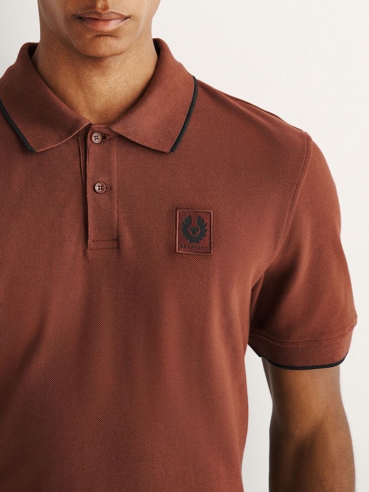 Belstaff Red Tipped Logo Polo Shirt - Image 5 of 5