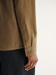 Belstaff Green Outpost Cotton Herringbone Shirt - Image 6 of 7