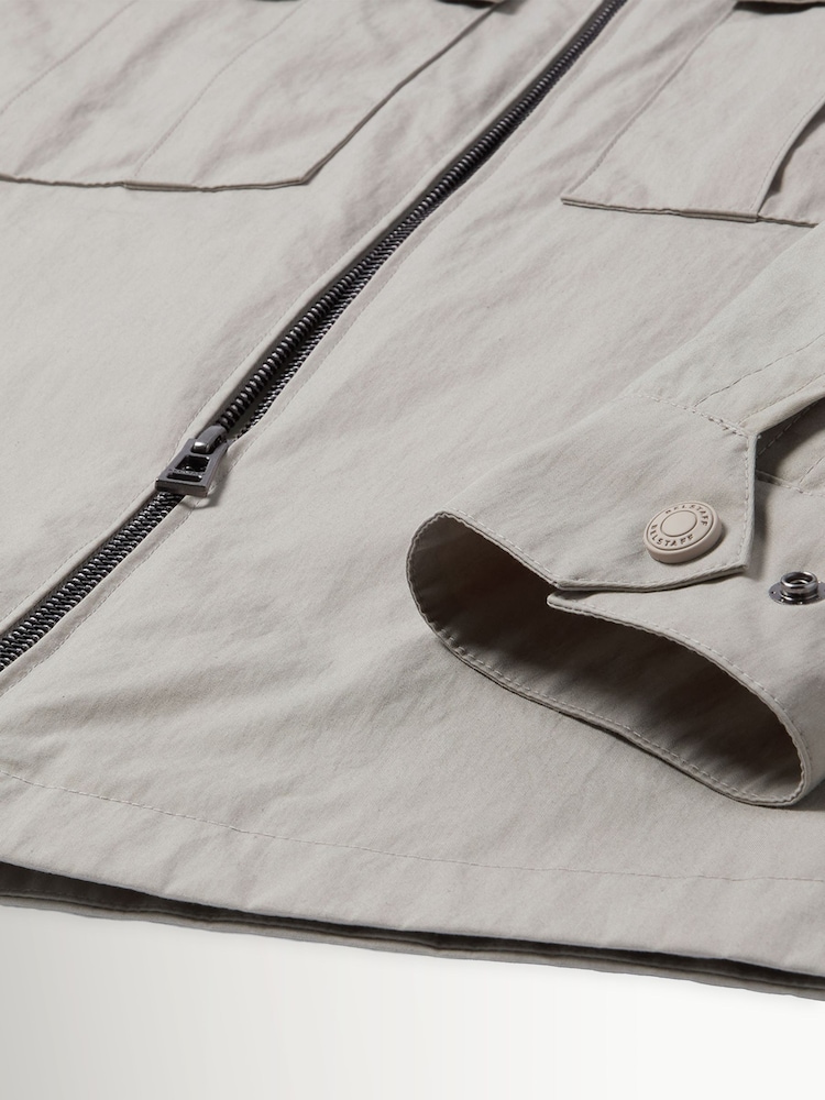لون طبيعي - قميص علوي بغطاء رأس بتصميم Container من Belstaff - Image 2 of 3