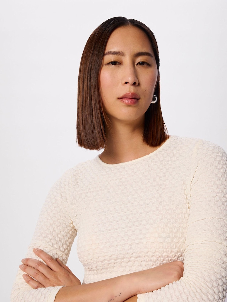 Whistles White Textured Circle Jersey Top - Image 4 of 4