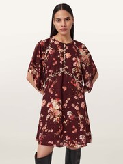 AllSaints Red Xena Dress - Image 1 of 6