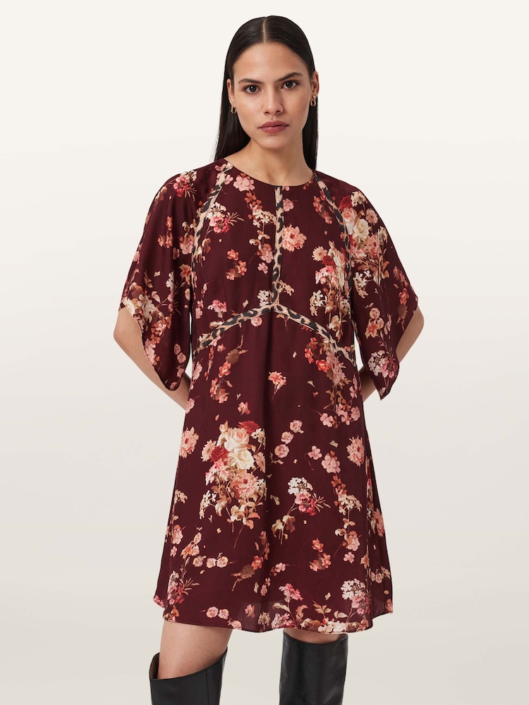 AllSaints Red Xena Dress - Image 1 of 6