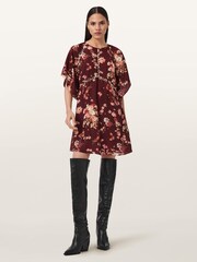 AllSaints Red Xena Dress - Image 2 of 6