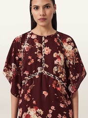 AllSaints Red Xena Dress - Image 3 of 6