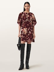 AllSaints Red Xena Dress - Image 5 of 6