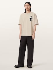 AllSaints White Snakehead Short Sleeve Crew Neck T-Shirt - Image 2 of 7