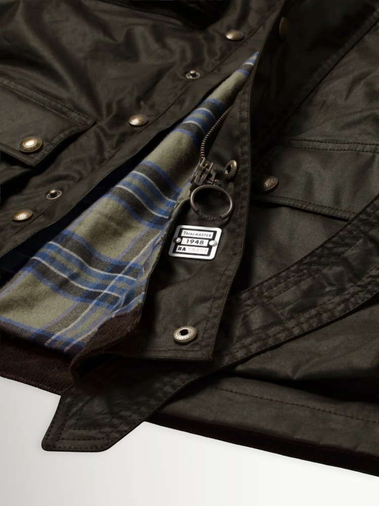 Belstaff Green Wax Cotton Trialmaster Jacket - Image 10 of 10 Belstaff Green Wax Cotton Trialmaster Jacket - Image 10 of 10