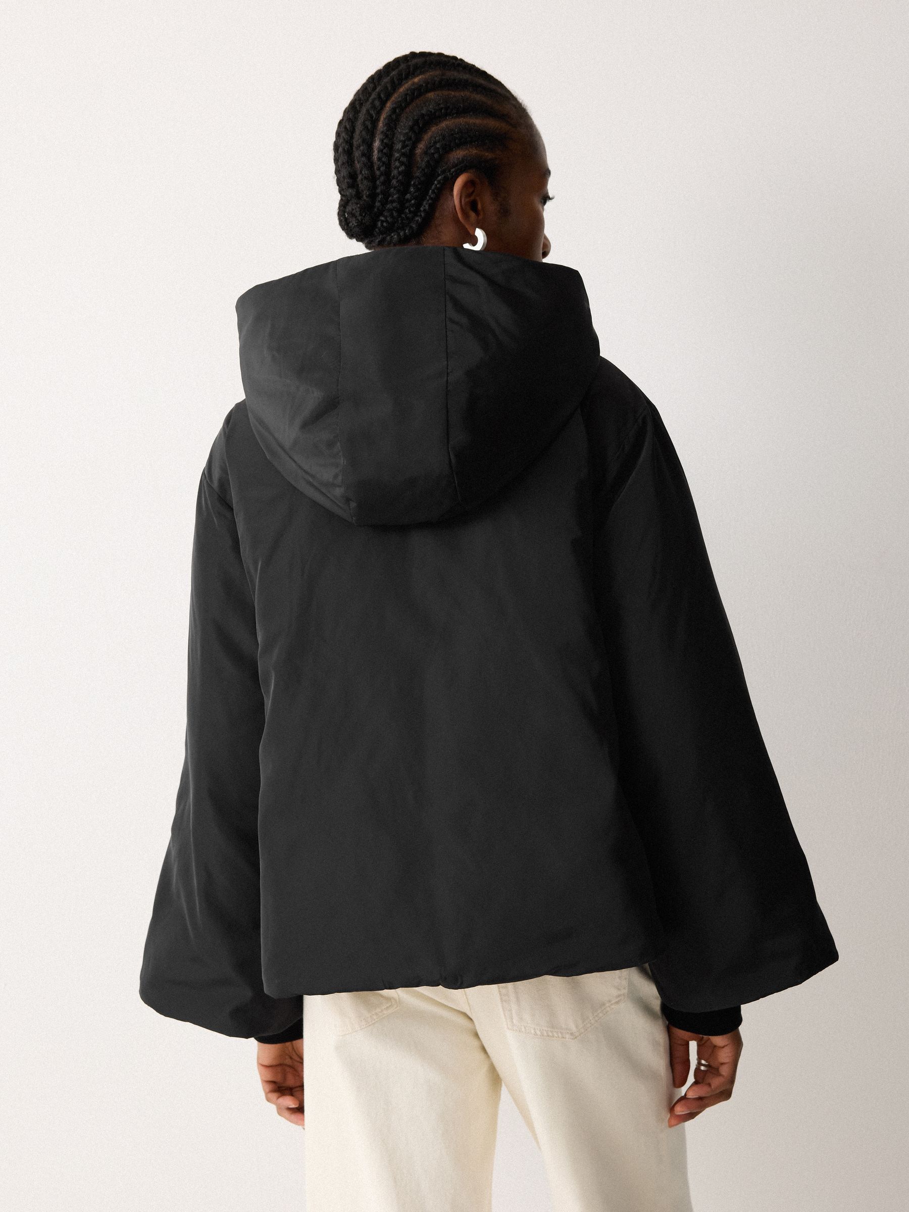 Buy Jigsaw Black Short Hooded Puffer Coat from the Next UK online shop