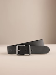 Black Casual Leather Belt - Image 1 of 3