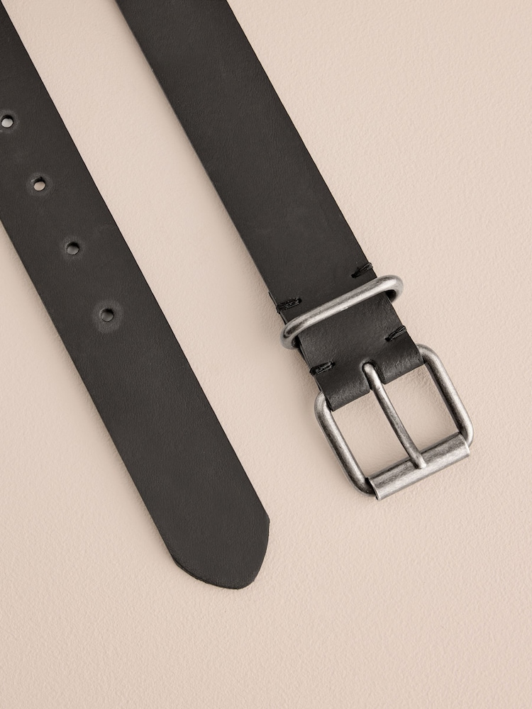 Black Casual Leather Belt - Image 3 of 3