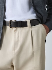 Black Casual Leather Belt - Image 1 of 4