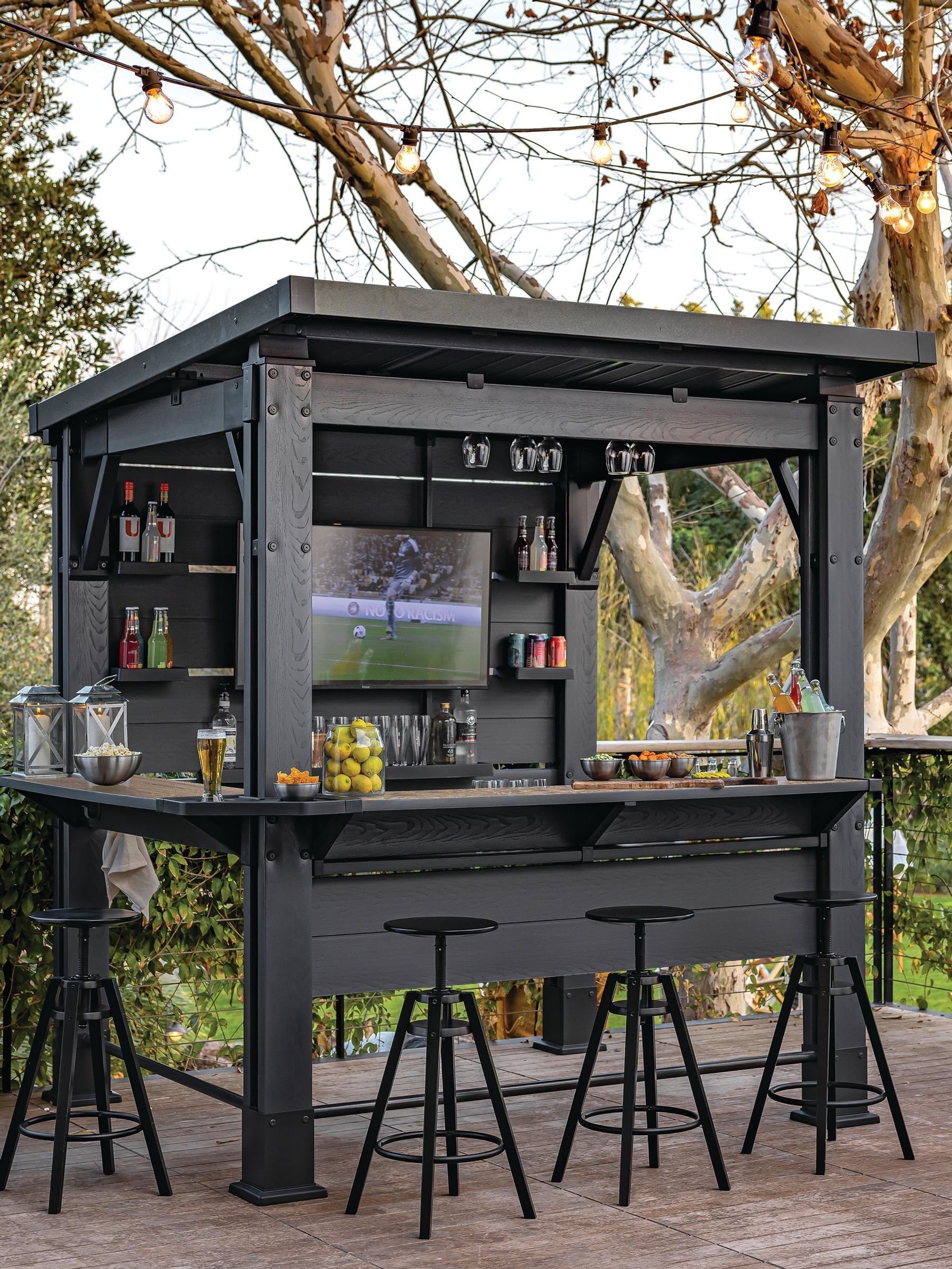 Keter Unisex Ashwood Brown Signature Gazebo Garden Bar