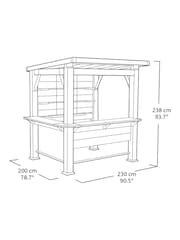 Keter Ashwood Brown Signature Gazebo Garden Bar - Image 3 of 6
