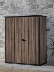 Keter Rosewood Brown Signature 1400L High Store Garden Storage Cabinet - Image 1 of 6