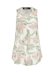 Yours Curve Natural Linen Blend Pleated Front Vest - Image 5 of 5