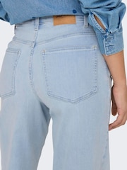 ONLY Blue High Waist Wide Leg Jeans With Super Stretch - Image 4 of 6
