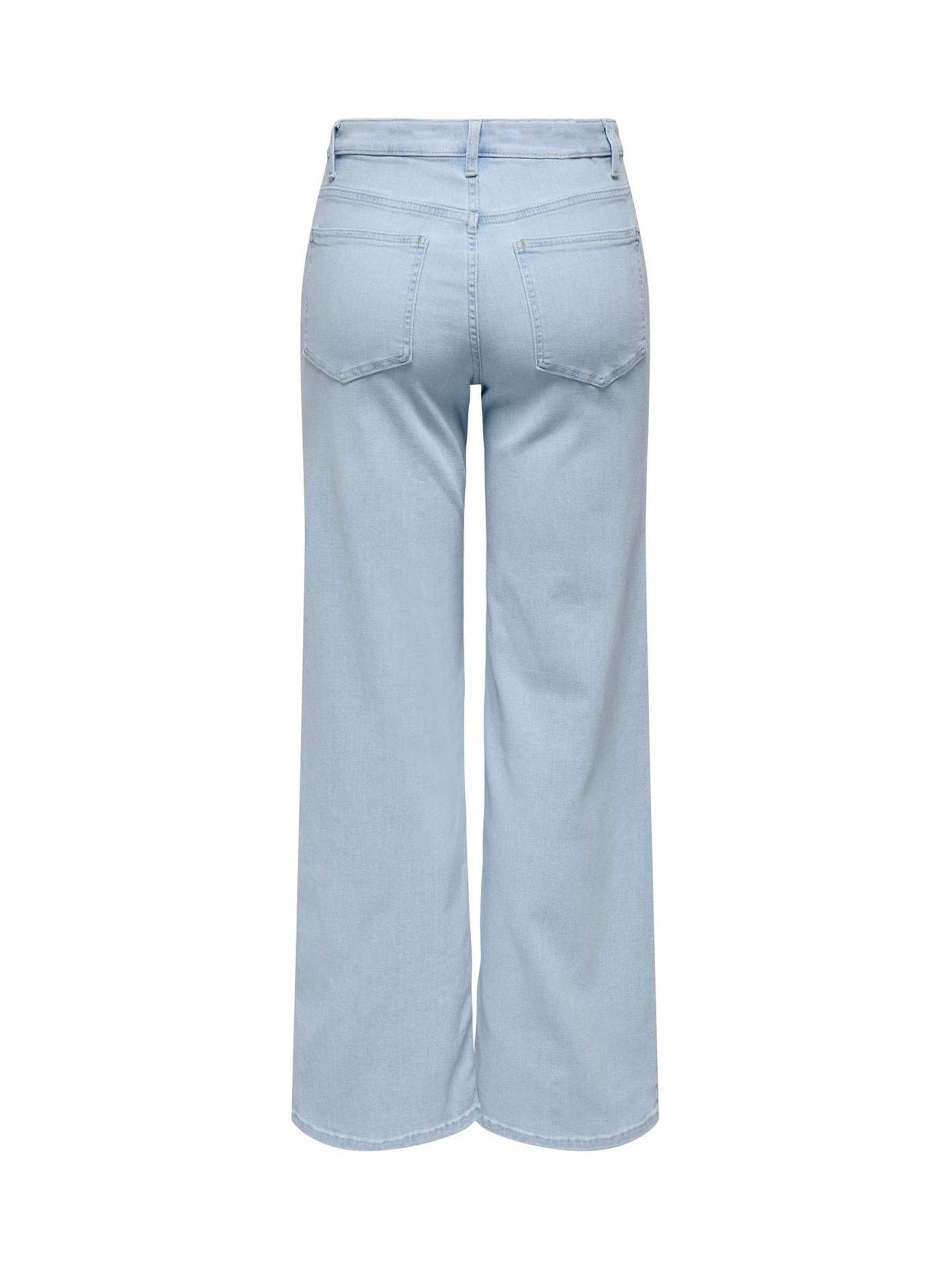 Comprar Azul - Only jeans de perna larga e cintura alta com super