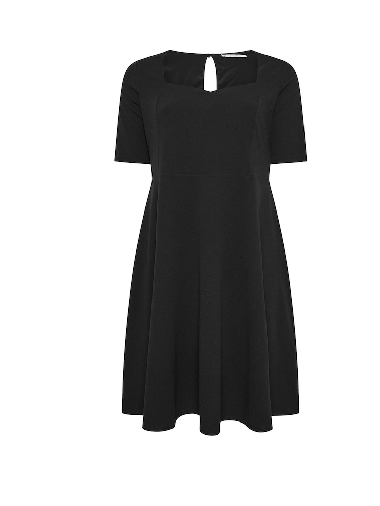 Yours Curve Black London Panelled Skater Dress - Image 5 of 5 Yours Curve Black London Panelled Skater Dress - Image 5 of 5