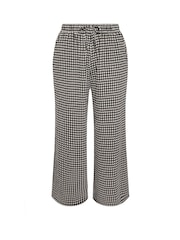 Yours Curve Gingham Wide Leg Trousers 28" - תמונה 5 מתוך 5