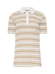 لون طبيعي - تيشرت بولو مخطط من Long Tall Sally - Image 5 of 5