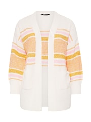 Yours Curve Pink Edge To Edge Colourblock Stripe Jumper - Image 5 of 5