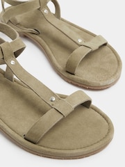 لون طبيعي - صندل جلادياتور من خامة جلد صناعي من Long Tall Sally - Image 5 of 5