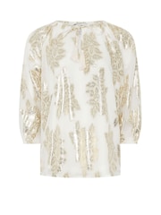 Long Tall Sally White Metallic Boho Blouse - Image 5 of 5