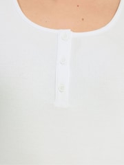 Long Tall Sally White Ribbed Placket Vest - Image 4 of 5