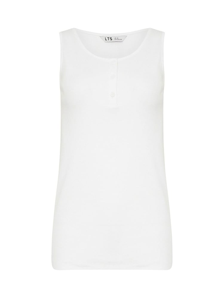 Long Tall Sally White Ribbed Placket Vest - Image 5 of 5 Long Tall Sally White Ribbed Placket Vest - Image 5 of 5