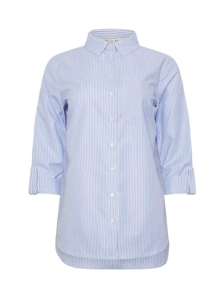 M&Co Blue Striped Shirt - Image 5 of 5