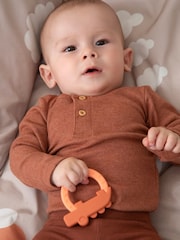 Done by Deer Pink Teether 2 Pack Deer Friends PapayaSand - Image 1 of 4