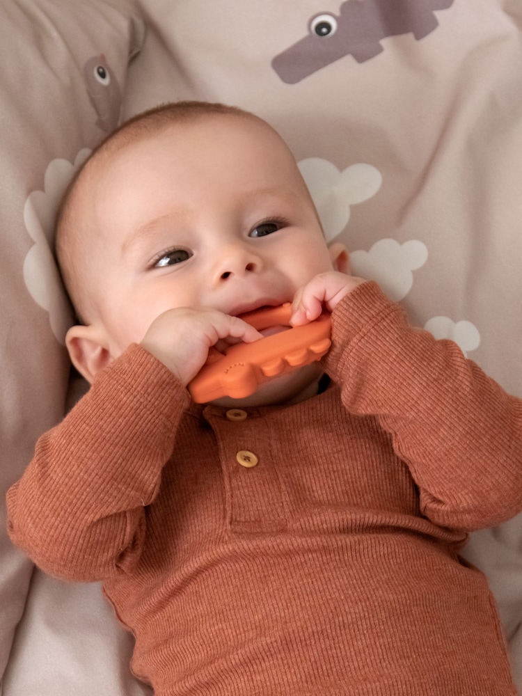 Done by Deer Pink Teether 2 Pack Deer Friends PapayaSand - Image 4 of 4