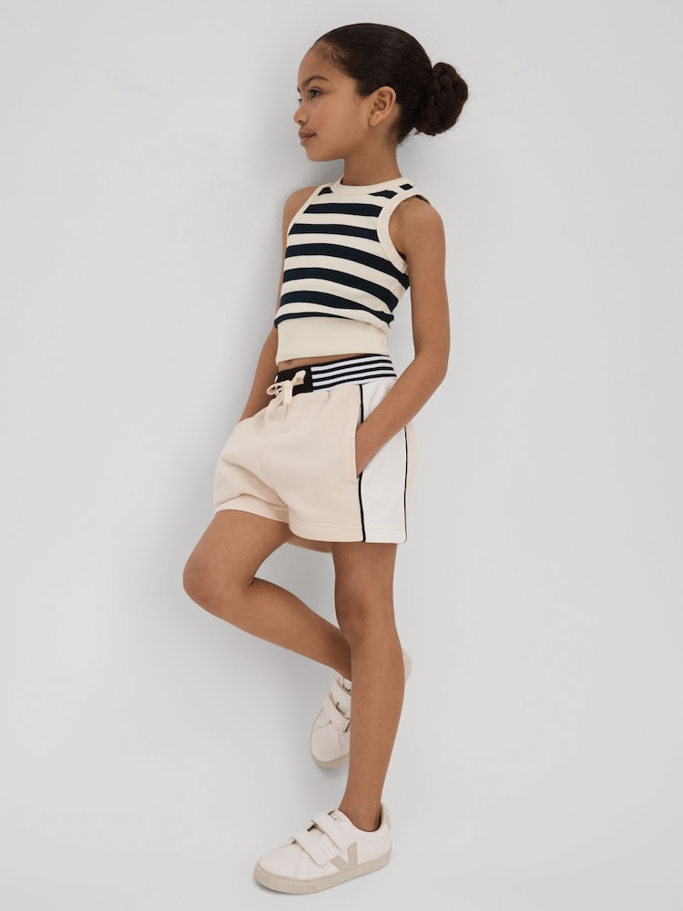 Reiss Navy Kioni 9-13 yrs Striped Crew Neck Vest - Image 1 of 4
