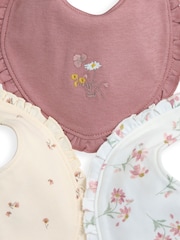 Mamas & Papas kukkakuvioiset röyhelöiset ruokalaput, pakkaus 3 - Kuva 2 / 2