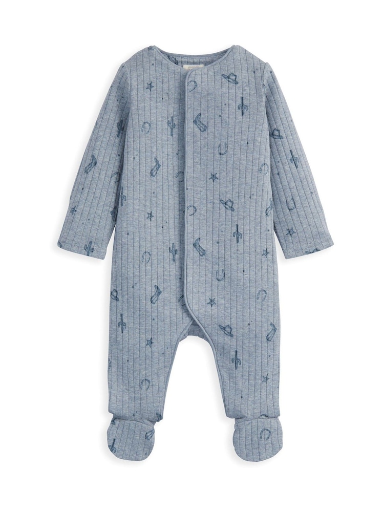 Mamas & Papas Wild West Print Sleepsuit - Imaginea 2 din 3 Mamas & Papas Wild West Print Sleepsuit - Imaginea 2 din 3