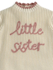 Mamas & Papas Pink Little Sister Jumper - Image 3 of 3