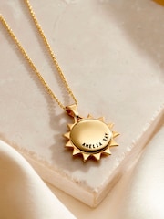 Posh Totty Designs Personalised Sun Locket - Image 1 of 3