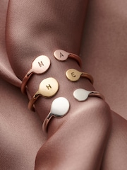 Posh Totty Designs Gold Tone Mummy And Baby Initial Disc Open Ring - Image 2 of 3