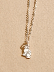 Posh Totty Designs Sterling Silver Personalised Pet Cat Dinky Charm Necklace - Image 1 of 5