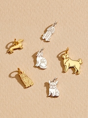 Posh Totty Designs Sterling Silver Personalised Pet Cat Dinky Charm Necklace - Image 4 of 5